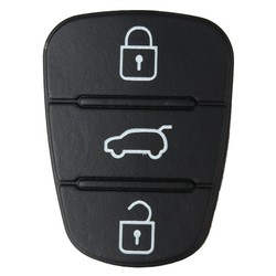 3 Button Remote Key Fob Case Shell Rubber Pad For Hyundai I10 I20 I30 Flip Key