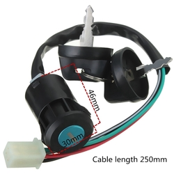 4 Wires 2 Ignition Keys Switch 50 70 90 110 125cc Fit Chinese ATV Go Kart 3 4 Wires 2 Ignition Keys Switch 50 70 90 110 125cc Fit Chinese ATV Go Kart - Image 3