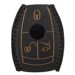 Leather Auto Smart Car Key Case Cover For Mercedes Benz W203 W210 W211 AMG W204 2 Leather Auto Smart Car Key Case Cover For Mercedes Benz W203 W210 W211 AMG W204 - Image 2