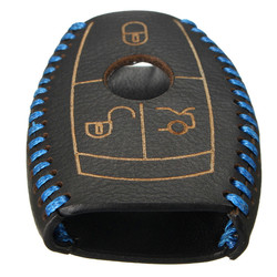 Leather Auto Smart Car Key Case Cover For Mercedes Benz W203 W210 W211 AMG W204 3 Leather Auto Smart Car Key Case Cover For Mercedes Benz W203 W210 W211 AMG W204 - Image 3