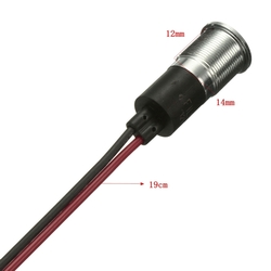 14mm 12V Dash Panel Indicator Warning Light Lamp For Motorcycle Car Van Boat Truck Lorry 3 14mm 12V Dash Panel Indicator Warning Light Lamp For Motorcycle Car Van Boat Truck Lorry - Image 3
