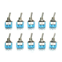 Wendao MTS-103 AC 125V 6A 3 Pins Toggle rocker Switch ON/OFF/ON SPDT 10pcs 2 Wendao MTS-103 AC 125V 6A 3 Pins Toggle rocker Switch ON/OFF/ON SPDT 10pcs - Image 2