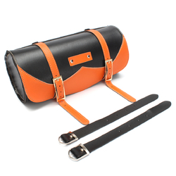 Motorcycle Side Saddle Bag PU Leather Round Saddle Tool Bag Universal 1 Motorcycle Side Saddle Bag PU Leather Round Saddle Tool Bag Universal