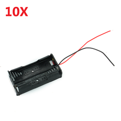 2X 1.5V AA Battery Holder Case Enclosed Box With Wires 10pcs 2