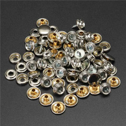 75pcs Stainless Steel Canvas Buckle Quick Snap Fastener Buttons Screws Kits 2
