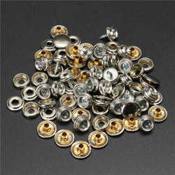 75pcs Stainless Steel Canvas Buckle Quick Snap Fastener Buttons Screws Kits
