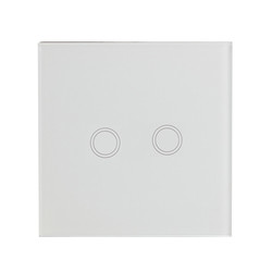 Luxury Crystal Touch Panel 2 Ring LED Wall Samrt Switch Socket Plate 5