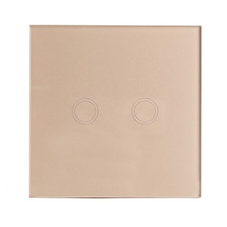 Luxury Crystal Touch Panel 2 Ring LED Wall Samrt Switch Socket Plate 6