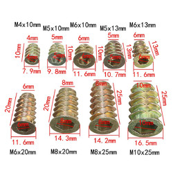 M4 M5 M6 M8 M10 Type D W/ Flange Hex Drive Screw In Threaded Insert For Wood 2 M4 M5 M6 M8 M10 Type D W/ Flange Hex Drive Screw In Threaded Insert For Wood - Image 2