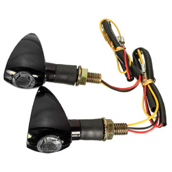 Pair 12V Universal Motorcycle Amber LED Turn Signal Indicator Running Light Bullet 4 Pair 12V Universal Motorcycle Amber LED Turn Signal Indicator Running Light Bullet - Image 4
