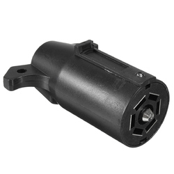 Black Round Trailer Connector 7 Poles RV Male Light Plug 7 Way Connector 4 Black Round Trailer Connector 7 Poles RV Male Light Plug 7 Way Connector - Image 4
