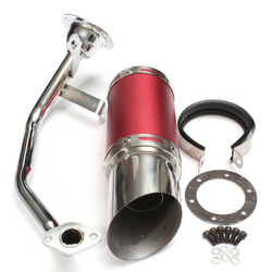 50mm/2in Motorcycle Exhaust System Stainless Steel Short Carbon Fiber For GY6 49cc 50cc 125cc 150cc 200cc 4 Stroke Scooter 2 50mm/2in Motorcycle Exhaust System Stainless Steel Short Carbon Fiber For GY6 49cc 50cc 125cc 150cc 200cc 4 Stroke Scooter - Image 2