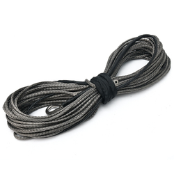 Grey 1/4 Inch 100ft Synthetic Winch Rope ATV Winch Cable Towing Rope 4 Grey 1/4 Inch 100ft Synthetic Winch Rope ATV Winch Cable Towing Rope - Image 4