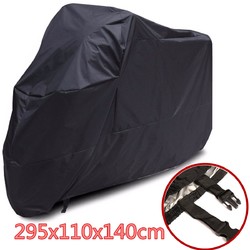 XXXL Black Motorcycle Cover Waterproof 295x110x140cm For 400cc-1000cc Motorcycle 5 XXXL Black Motorcycle Cover Waterproof 295x110x140cm For 400cc-1000cc Motorcycle - Image 5