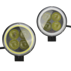 12V 180lm Motorcycle Projector 4 LED Headlight Car Auto Fog Light W/ Angel Eye Halo Ring DRL 5 12V 180lm Motorcycle Projector 4 LED Headlight Car Auto Fog Light W/ Angel Eye Halo Ring DRL - Image 5