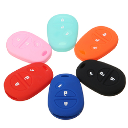 3 Buttons Silicone Key Cover Case For Toyota Sienna Tacoma Tundra Remote Key 1