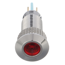 12V Metal 8mm LED Panel Dash Lamp Warning Light Indicator Waterproof 3