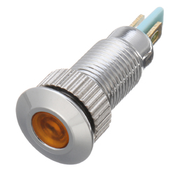 12V Metal 8mm LED Panel Dash Lamp Warning Light Indicator Waterproof 7