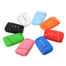 Car Key Case 3 Buttons Silicone Remote Key Case cover FOB For VW 1 Car Key Case 3 Buttons Silicone Remote Key Case cover FOB For VW
