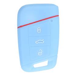 Car Key Case 3 Buttons Silicone Remote Key Case cover FOB For VW 4