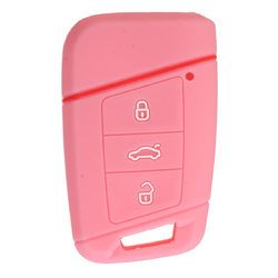 Car Key Case 3 Buttons Silicone Remote Key Case cover FOB For VW 7