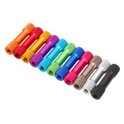Suleve?„? M3AR4 10Pcs M3 25mm Knurled Standoff Aluminum Alloy Multicolor 2 Suleve?„? M3AR4 10Pcs M3 25mm Knurled Standoff Aluminum Alloy Multicolor - Image 2
