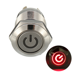 Excellway?® 12V 4 Pin Led Metal Push Button Switch Momentary Power Switch Waterproof