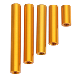Suleve?„? M3AR6 M3 Aluminum Alloy Standoff Studs 10-35mm Gold Round PCB Board Spacers Standoffs 10pcs