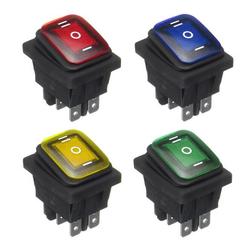 12V 16A 6Pin Waterproof Rocker Switch With Lamp Light Momentary 2