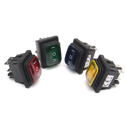 12V 16A 6Pin Waterproof Rocker Switch With Lamp Light Momentary 2 12V 16A 6Pin Waterproof Rocker Switch With Lamp Light Momentary - Image 2