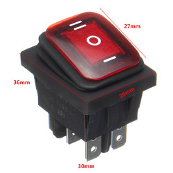12V 16A 6Pin Waterproof Rocker Switch With Lamp Light Momentary 3 12V 16A 6Pin Waterproof Rocker Switch With Lamp Light Momentary - Image 3