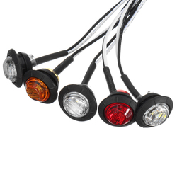 12V/24V Mini Round LED Bullet Button Side Marker Lights Metal 2 12V/24V Mini Round LED Bullet Button Side Marker Lights Metal - Image 2