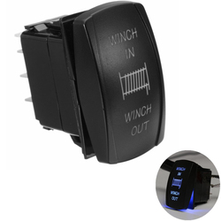 12V 20A 7Pin LED Light Laser Rocker Switch Momentary Rocker Switch Winch In Out ON/OFF 1