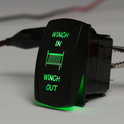 12V 20A 7Pin LED Light Laser Rocker Switch Momentary Rocker Switch Winch In Out ON/OFF 5