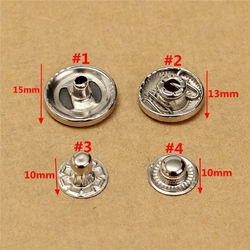 100 Sets 15mm Silver Snap Fasteners Popper Press Buttons with Installation Tool for Leather 4 100 Sets 15mm Silver Snap Fasteners Popper Press Buttons with Installation Tool for Leather - Image 4