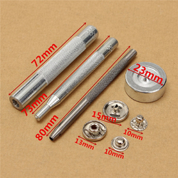 100 Sets 15mm Silver Snap Fasteners Popper Press Buttons with Installation Tool for Leather 5 100 Sets 15mm Silver Snap Fasteners Popper Press Buttons with Installation Tool for Leather - Image 5