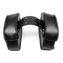 Motorcycle PU Leather Custom Saddlebags Waterproof Saddle Swing Arm Bag Left Right Black 4 Motorcycle PU Leather Custom Saddlebags Waterproof Saddle Swing Arm Bag Left Right Black - Image 4