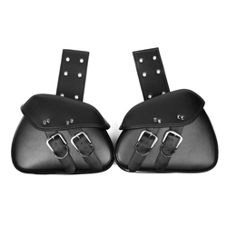 Motorcycle PU Leather Custom Saddlebags Waterproof Saddle Swing Arm Bag Left Right Black 6 Motorcycle PU Leather Custom Saddlebags Waterproof Saddle Swing Arm Bag Left Right Black - Image 6