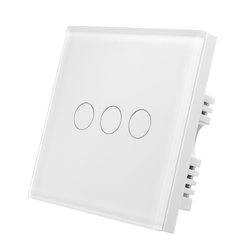 3 Gang 1 Way WIFI Smart Light Touch Remote Control Wall Switch For Amazon Alexa 4