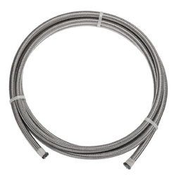 Silver Stainless Braided Pipe Teflon Gas Oil Fuel Coolant Hose 6-AN 8mm 1
