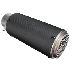 38-62mm Carbon Motorcycle Universal Exhaust Muffler Pipe Stainless Steel w/ Mesh 4 38-62mm Carbon Motorcycle Universal Exhaust Muffler Pipe Stainless Steel w/ Mesh - Image 4