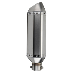 38mm-51mm Motorcycle Slip-on Exhaust Muffler Pipe Sliver Stainless Steel 3 38mm-51mm Motorcycle Slip-on Exhaust Muffler Pipe Sliver Stainless Steel - Image 3