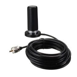 Dual Band Vehicle Car Antenna Mobile Radio Magnetic Mount Base Cable w/ Sucker 2