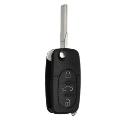 3 Buttons Remote Key Fob Case Shell With Uncut Blade For Audi A2 A3 A4 A6 A8 TT 2