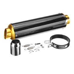 Motorcycle 51mm Slip-On Carbon Fiber Exhaust Muffler For 125CC-1200CC Universal