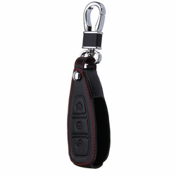 3 Button Leather Remote Key Case Cover For Ford Fiesta Focus Mondeo Kuga 1