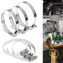 Multi-purpose Pipe Clamps Hose Clips Stainless Steel For Motorcycle Exhaust Pipe Faucet 6 Multi-purpose Pipe Clamps Hose Clips Stainless Steel For Motorcycle Exhaust Pipe Faucet - Image 6