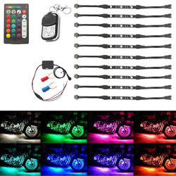 12V 50W Multi-Color Wireless Remote Control Motorcycle Lamp RGB Flexible Strips Ground Effect Light 1