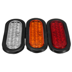 6Inch 12V 24LED Car Oval Rubber Mount Tail Lights Stop Turn Brake Lamp for Truck Trailer Bus 2 6Inch 12V 24LED Car Oval Rubber Mount Tail Lights Stop Turn Brake Lamp for Truck Trailer Bus - Image 2