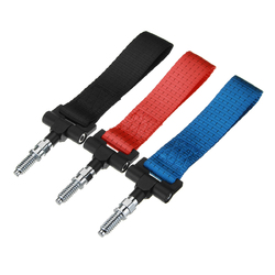Nylon Track Racing Style Tow Hook Strap Car Hook for BMW 1 3 5 6 X5 X6 Red Blue Black 1